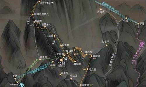 华山旅游路线示意图怎么画简单_华山旅游路线示意图怎么画简单又